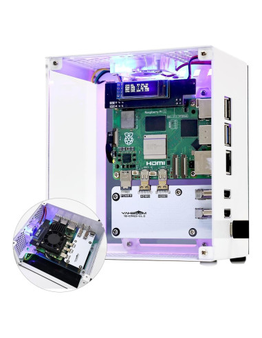 Caja Mini Torre Yahboom para Raspberry Pi 5 con RGB