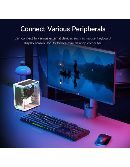 Caja Mini Torre Yahboom para Raspberry Pi 5 con RGB