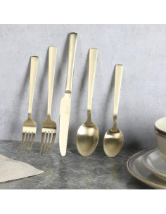 Juego de Cubiertos Gibson Elite 20 Piezas Acero Inoxidable Oro 2