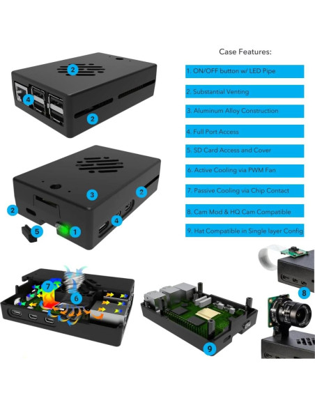 Kit de Inicio Vilros Raspberry Pi 5 - 128GB - 8GB RAM