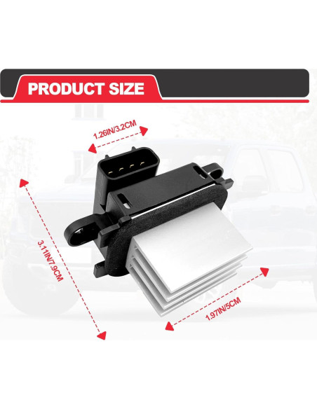 Resistor de Motor de Soplador HVAC RBOKO BL3Z-19E624-A Compatible Ford