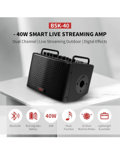 Amplificador Acústico JOYO BSK-40 40W Bluetooth y Efectos 2