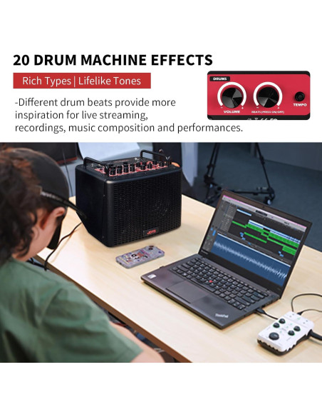 Amplificador Acústico JOYO BSK-40 40W Bluetooth y Efectos