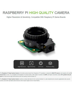Cámara HQ Raspberry Pi IMX477 12.3MP con Estuche 2