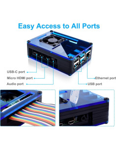 Caja Miuzei para Raspberry Pi 4 con Ventilador y Disipadores 2