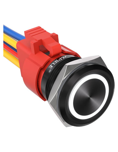 Interruptor de Botón de Presión APIELE 10A 12V LED Impermeable