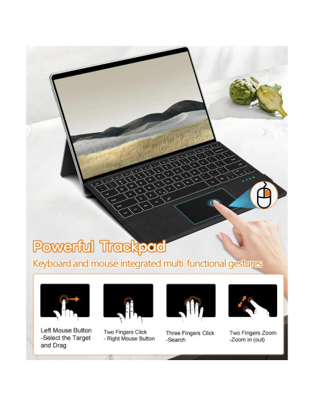 Teclado Inalámbrico Bluetooth 5.2 para Surface Pro 7+ 7 6 5 4 3