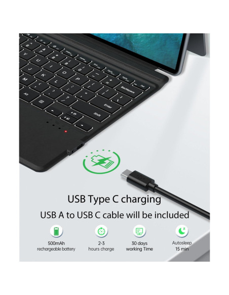 Teclado Inalámbrico Bluetooth 5.2 para Surface Pro 7+ 7 6 5 4 3