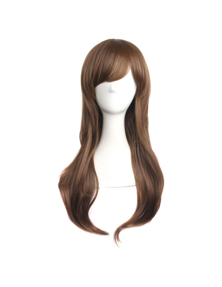 Peluca Rizada Larga MapofBeauty 70cm Marrón Camello