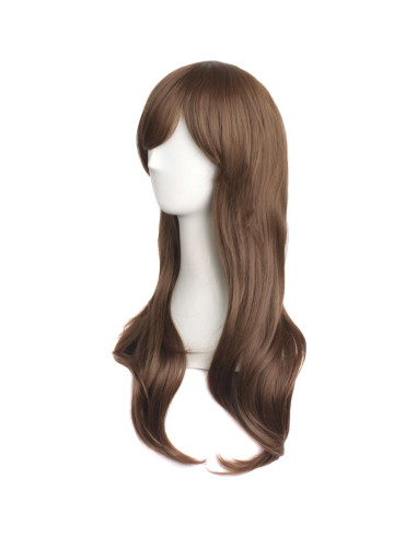 Peluca Rizada Larga MapofBeauty 70cm Marrón Camello