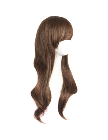Peluca Rizada Larga MapofBeauty 70cm Marrón Camello