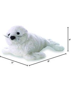 Peluche Foca Arpa Aurora Mini Flopsie 20 cm Blanco 2