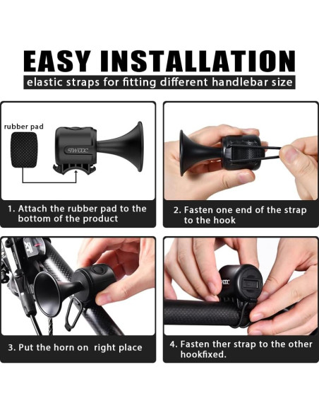 Timbre Eléctrico de Bicicleta LESOVI EH-2 120dB Impermeable