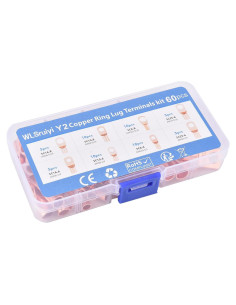 Kit de 60 Conectores de Terminal de Cobre WLSruiyi 0.4-0.6 cm