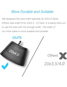 2 Tubos Internos Senaro 20x4 para Bicicleta Eléctrica 2