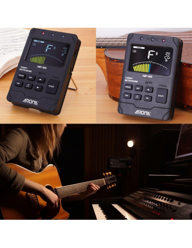 Metrónomo Digital 3 en 1 Afinador Generador de Tonos
