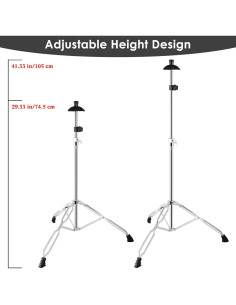 Soporte para Trompeta EASTROCK Ajuste Altura Plegable Plata 2