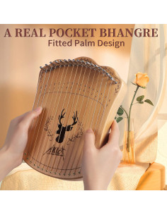 Arpa de Lira AKLOT 17 Cuerdas Natural con Bolsa y Cuerdas 2