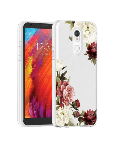 Funda Transparente TPU para LG Prime 2 / Aristo 4 Plus - Flor de Floración