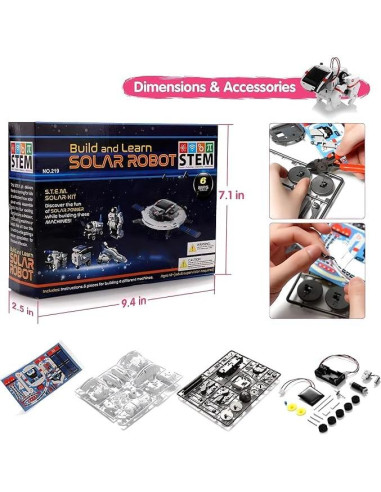 Juguete Robot Solar 6 en 1 Batlofty para Niños 8+