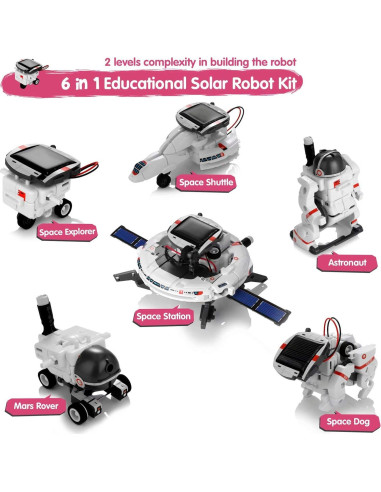 Juguete Robot Solar 6 en 1 Batlofty para Niños 8+
