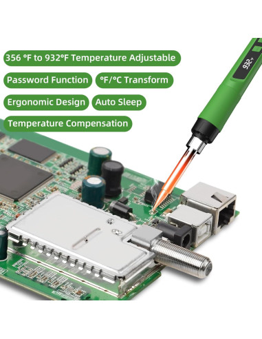 Kit de Soldador Crtsweker 190W LED Temperatura Ajustable