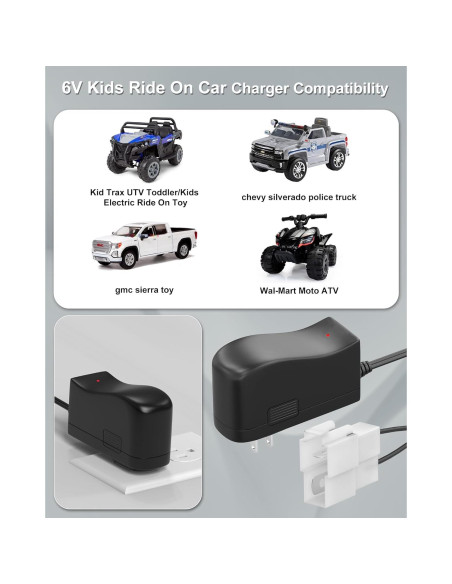 Cargador de coche VHBW 6V para juguetes infantiles