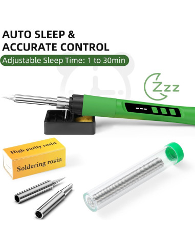 Kit de Soldador Crtsweker 190W LED Temperatura Ajustable
