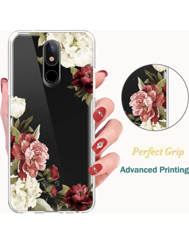 Funda Transparente TPU para LG Prime 2 / Aristo 4 Plus - Flor de Floración