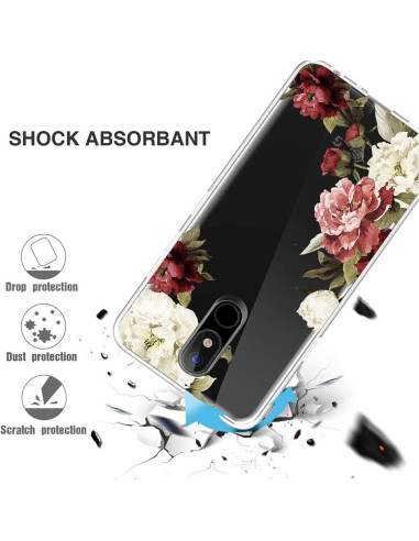Funda Transparente TPU para LG Prime 2 / Aristo 4 Plus - Flor de Floración