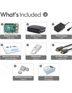 Kit de inicio Raspberry Pi 3 B db-tronic 1GB RAM + Accesorios 2