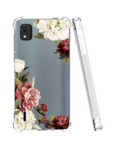Funda TPU Transparente para Nokia C2 2da Edición 5.7" Floral 2