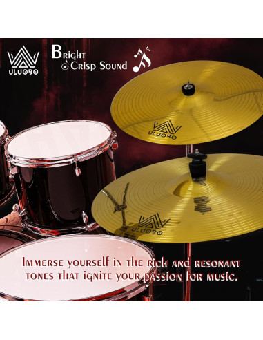 Set de Platillos de Batería ULUOBO 6 Piezas 10-20 cm