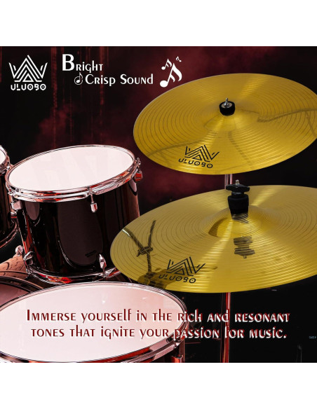 Set de Platillos de Batería ULUOBO 6 Piezas 10-20 cm