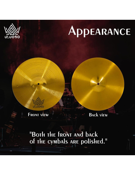 Set de Platillos de Batería ULUOBO 6 Piezas 10-20 cm