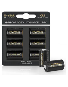Batería de Litio POWEROWL CR2 3V - Paquete de 6 Unidades