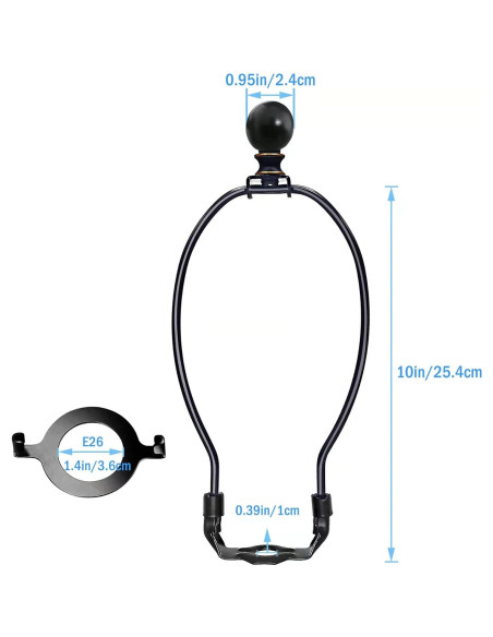 Soporte de Lámpara ECUDIS 25,4 cm con Remate de Bola
