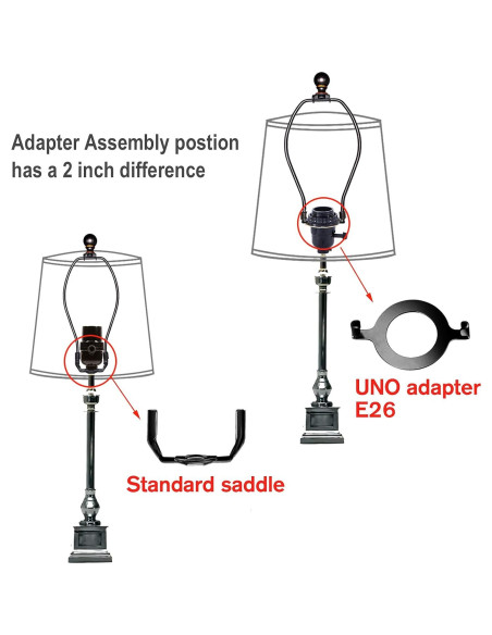 Soporte de Lámpara ECUDIS 25,4 cm con Remate de Bola