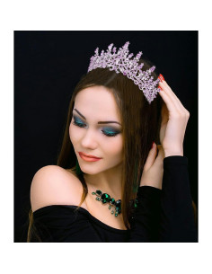 Tiara de Cristal Púrpura TOBATOBA para Novia y Quinceañera 2
