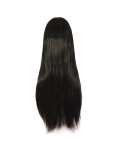 Peluca Larga Recta MapofBeauty 80cm Negra para Disfraces 2