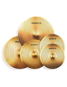Paquete de Platillos Silenciosos SHAEVLE 5 Piezas Dorado