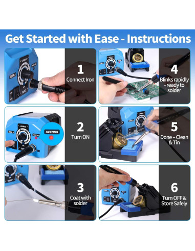 Estación de Soldadura YIHUA 936A II 65W con Luz y Puntas