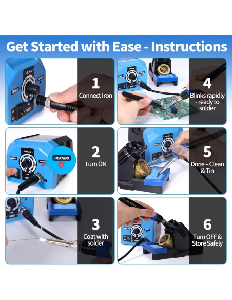 Estación de Soldadura YIHUA 936A II 65W con Luz y Puntas