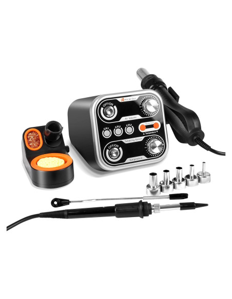 Estación de Aire Caliente M-T 2 en 1 760W LED 100-500C