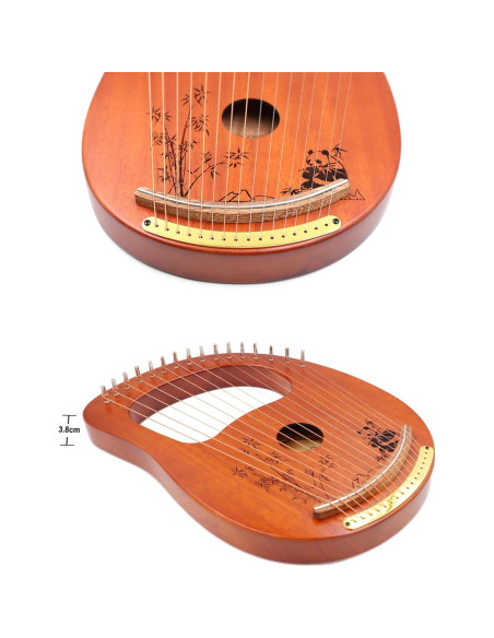 Arpa de Lira Rayzm 16 Cuerdas de Caoba para Principiantes