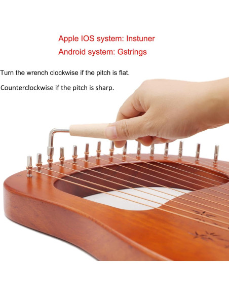 Arpa de Lira Rayzm 16 Cuerdas de Caoba para Principiantes