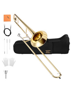 Trombón Tenor Bb Eastar ETB-330 Dorado para Principiantes
