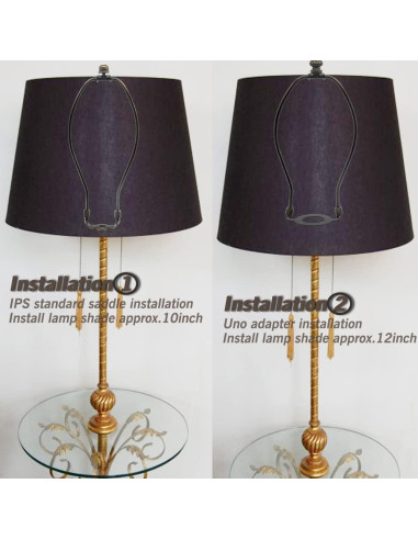 Soporte de Lámpara QVQCWD de Bronce 25,4 cm con Adaptador E26