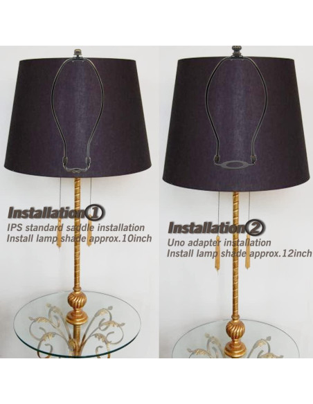 Soporte de Lámpara QVQCWD de Bronce 25,4 cm con Adaptador E26