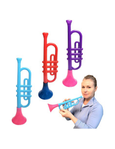Trompetas de Plástico Coloridas ZU 33 cm Juguetes Musicales